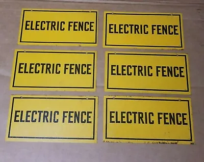 Vintage Electric Fence Cow Pig Horse Farm Feed Seed Gas Oil Metal Sign (1) ONE  • $19.95