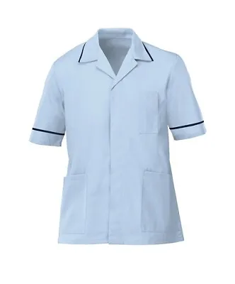 £18.99 • Buy Mens Healthcare Tunic Male Care Nurse Nhs Dentist Vet Uniform Sky Blue, Ins37sk