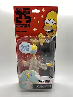 NECA Simpsons GLOW IN THE DARK MR. BURNS Figure GITD 25th Anniversary ERROR CARD • $149.99