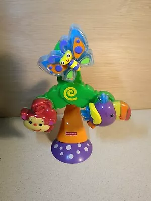 High Chair Suction Toy Fisher Price Rainforest Twist And Spin 2007 Baby • £12.50