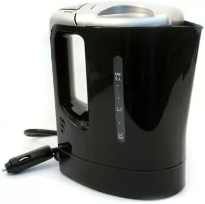 £13.99 • Buy 24v Electric Kettle Portable Van Car Lorry Cig Lighter 1ltr Plug In Motor Black