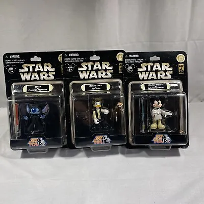 STAR WARS Stitch-Emperor Palpatine Donald-Han Solo Mickey-Luke Skywalker • $89.99