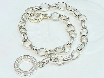 THOMAS SABO Charm Club Sterling Silver Classic Belcher Charm Bracelet 18cm $89 • $45