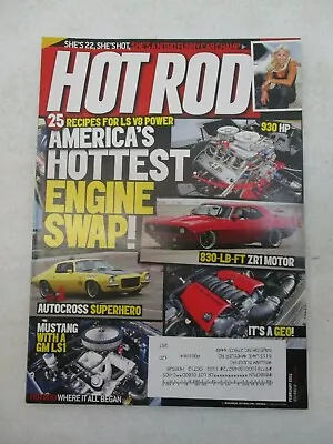 Hot Rod Magazine February 2011 Ford Mustang With Gm Ls1 1957 Ford Cobra Car Auto • $11.95