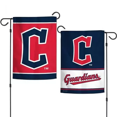 Cleveland Guardians 2 Sided Garden Flag 12 X18  Yard Banner Mlb Licensed • $15.87