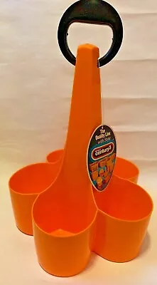 Vtg SULO Orange Plastic WINE CARRIER Luigi Colani Mcm Panton Eames Bottle NOS • $179.99