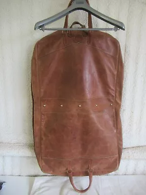 Holland Brothers/Mulholland Brothers Leather Garment Bag Rare Nice Condition • $199.99