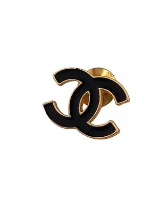 Pre Loved Chanel Gold-Plated Black Brooch With Iconic Design  -  Brooches • $1035
