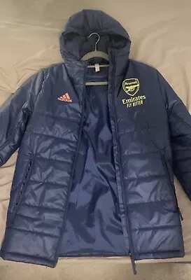 £49.99 • Buy Official Adidas Arsenal Winter Puffer Down Hooded Jacket Small S Brand New