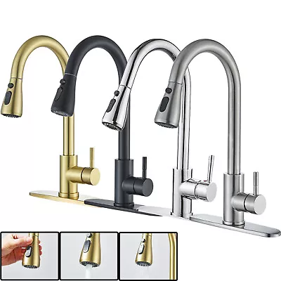 Modern Kitchen Faucet W/Pull Down Sprayer Single Handle Stainless Steel Faucet • $29.99