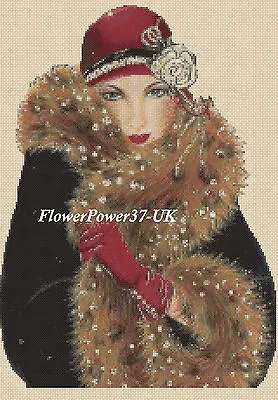 Cross Stitch Chart Art Deco Lady 52 FlowerPower37-UK.. • £4.85