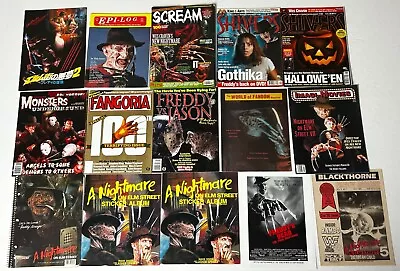 NIGHTMARE ON ELM STREET Movie Magazine Sticker Album 15pc Lot Freddy Krueger • $165