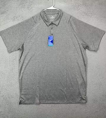 Mizuno Shirt Adult 3XL Performance Grey Golf Polo Short Sleeve Rugby Mens NEW • $28.50