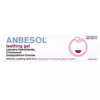 Anbesol Teething & Ulcer Gel - 10g SOOTHING & NUMBING Pain Relief UK Pharmacy. • £4.99