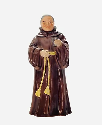 Vintage MCM Porcelain Franciscan Friar Tuck Monk 9” Decanter With Cork Stopper • $39.99