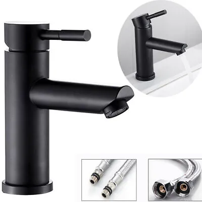£10.95 • Buy Modern Basin Mixer Sink Tap Matte Black Brass Single Lever Bathroom Mono Faucet