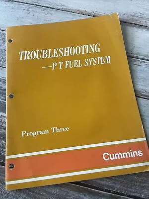 CUMMINS PT FUEL SYSTEM Governor TROUBLESHOOTING Service Shop MANUAL ENGINE Pt. 3 • $42.75