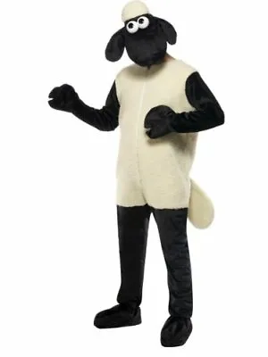 Smiffys Mens Shaun The Sheep Costume Jumpsuit  Headpiece One Size Color Bl • £49.42