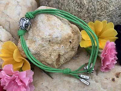 $79 • Buy Authentic PANDORA Green String Toggle Lariat Bracelet Or Necklace & Two Charms