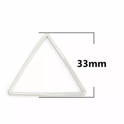 10 Pcs Silver Plated Triangle Metal Dangle Charms Pendants – 33mm X 29mm  • $4.90