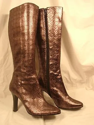 Gently Worn Parallel Metallic Textured Boots 6.5M L@@K! • $24.95