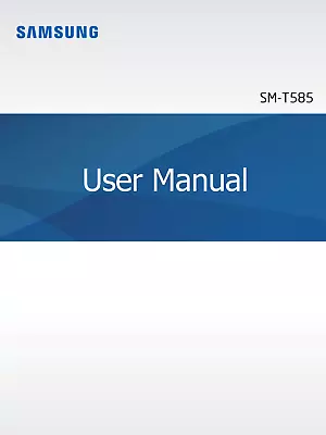 Samsung Galaxy Tab  Sm-t585 Printed Instruction Manual 109 Pages A5 • £13.99