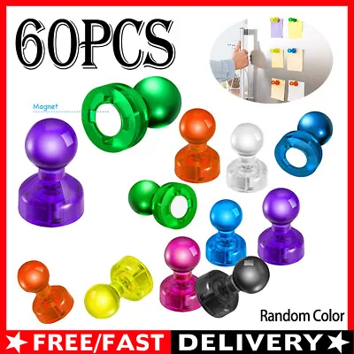 $7.17 • Buy 10-60x Push Pin Magnets Thumbtacks Magnets Fridge Whiteboard Magnets Office Tool