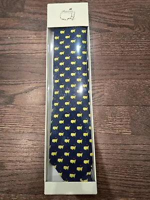 2024 Masters Logo Navy VINEYARD VINES NECK TIE From Augusta National Golf Club • $155