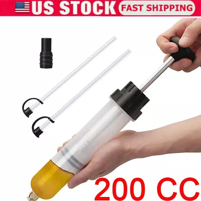 200CC Oil Fluid Extractor Pump Manual Suction Vacuum Fuel Car Transfer Plastic • $14.99