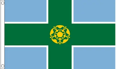 £5.99 • Buy Derbyshire Small Flag 3 X 2 FT - 100% Polyester With Eyelets - English County