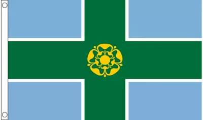 £5.99 • Buy Derbyshire Small Flag 3 X 2 FT - 100% Polyester With Eyelets - English County