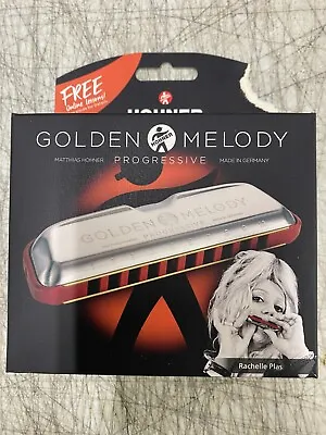 NEW IN PACK HOHNER M544BX-AB GOLDEN MELODY PROGRESSIVE HARMONICA KEY OF Ab / G# • $45.49