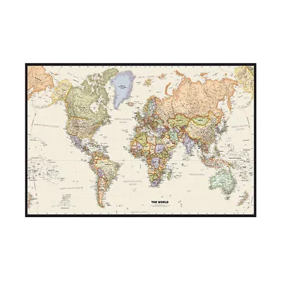 Retro Vintage World Map Large Wall Art Poster Prints Picture Modern Home Decor • $11.87