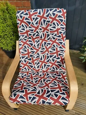 Ikea Poang Kids Chair Cover Slipcover Replacement Cover Cushion Washable • £20