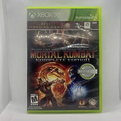 Mortal Kombat -- Complete Edition (Microsoft Xbox 360 2012) TESTED COMPLETE • $10.99