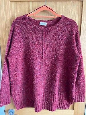 Marks And Spencer Indigo Collection Women’s Red Jumper Size Medium  • £3.99