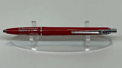 Bic Ballograf Epoca Ink Pen Made In Sweden Red Silver Tone Company Logo • $14.39