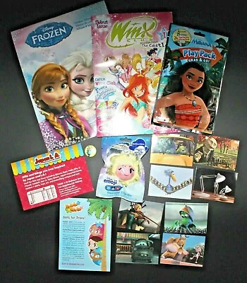 Winx Club Frozen Sticker Book Frozen Emoji Squishy Clip-on Moana Fun For You. • $30