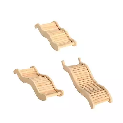 Wooden Bridge Hamster Climbing Ladder Animals Pet Toys Foldable Pets Stairs Toy • £7.10