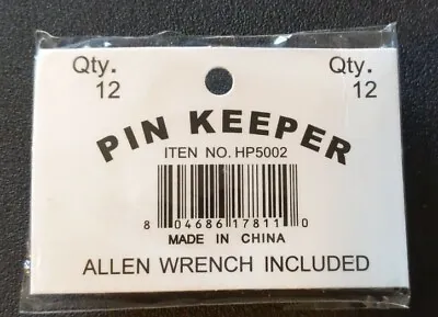 Pin Keepers Pin Backs Pin Locks Locking Pin Backs W/ Allen Wrench - 12 Pieces/ea • $6.49