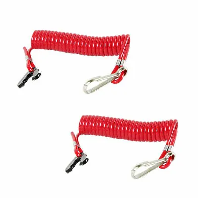 2 Pcs Boat Outboard Engine Motor Kill Stop Switch Safety Lanyard Clip For Yamaha • $11.96
