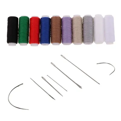 Upholstery Canvas Crafts Repair Curved Hand Sewing   Thread Spools Kit • £6.17
