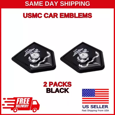 2x U.S. Marine Corps Seal Metal Car Truck Auto Emblem Adhesive Car Auto Emblems • $28.99