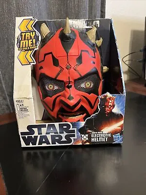 Star Wars Darth Maul Electronic Talking Mask / Great For Halloween/ Hasbro NEW • £33.75