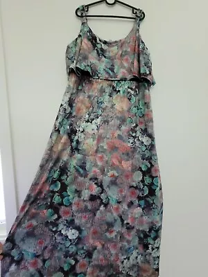 Harper Rose Plus Size XL Multicoloured Maxi Dress Floral Stretch  • $45