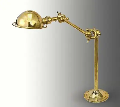 Vintage Ship Salvaged Swing Arm Antique Nautical Brass Stretchable Lamp Fixture • $282