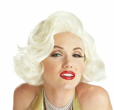 Sexy Marilyn Monroe Wig Adult Iconic Bombshell Wavy Platinum Blonde 70468 New • $16.99
