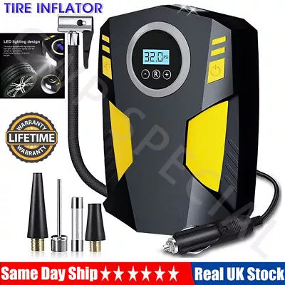 £12.99 • Buy Electric Corded Car Tyre Inflator Pump Portable Air Compressor Pump 12V 150PSI