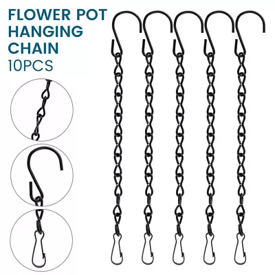 10pcs Replacement Hanging Chains 9.5  Steel Hanging Basket Chain Garden Plant • £7.91
