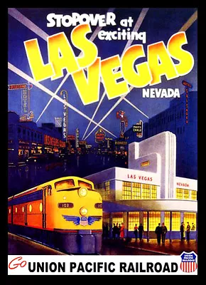A3 - Union Pacific Las Vegas Railway Travel VINTAGE RETRO Posters #12 • £4.45